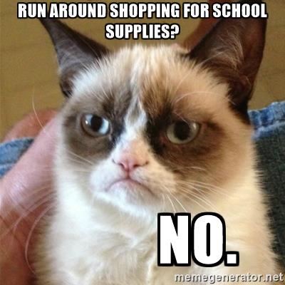 Run around shopping for school supplies? Np.