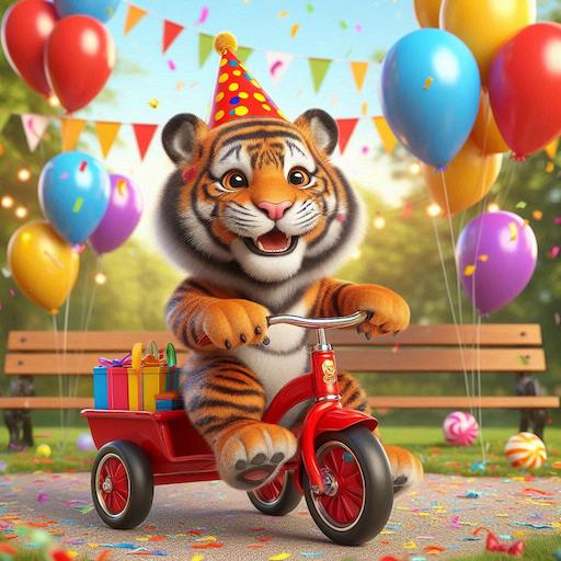 Tiger on a Trike